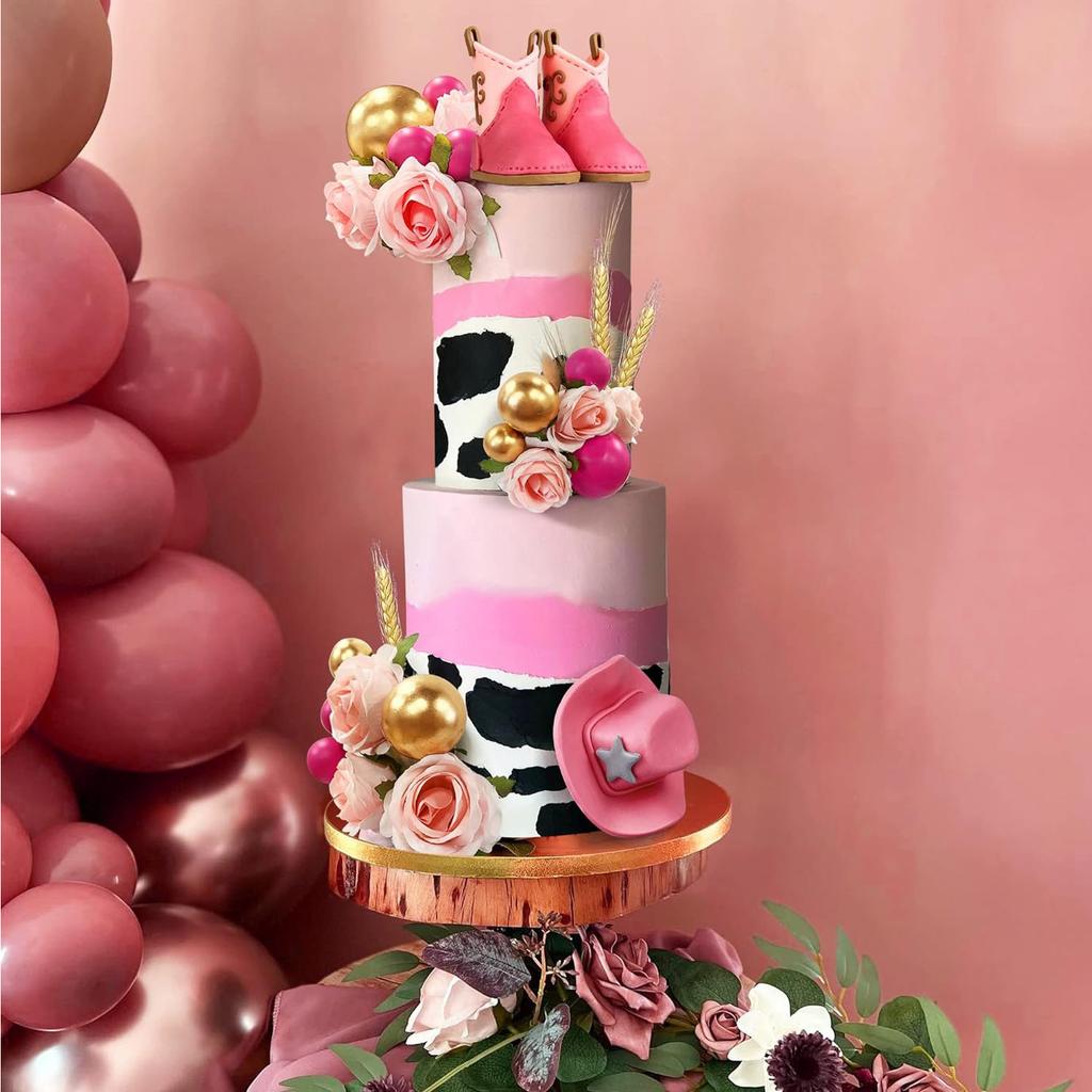 Cowgirl Cake Decorations Cowgirl Hat Boot Cake Toppers Western Cowgirl Birthday Baby Shower for Western Theme Party  Supplies