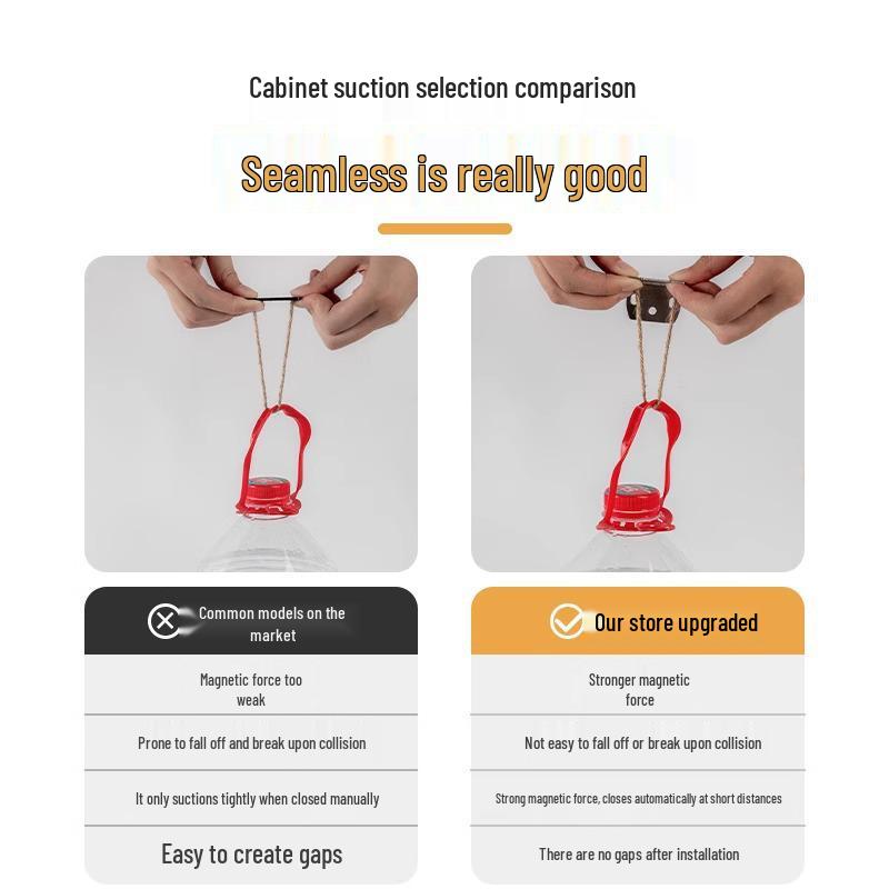 Punch-Free L-Shaped Magnetic Door Stop & Lock