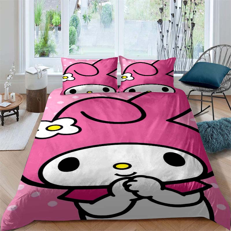 Cartoon My Melody Soft and Comfortable Duvet Cover, Children's Bedding Set Gift, Extra Large Size, Multiple Sizes Available.