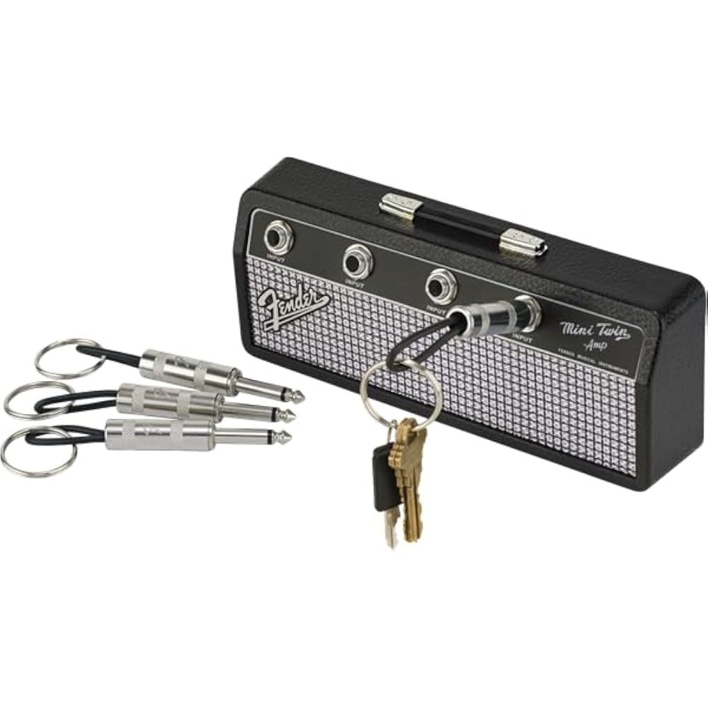 [Fender] Fender “Jack Rack Keychain Guitar Amp Design - Color: Black, Silver, One Size, Modern