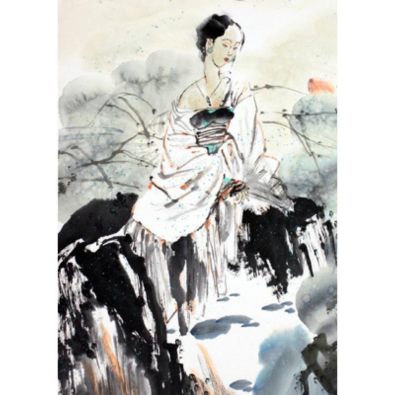 Framed Traditional Chinese Figure Art Poster with Free Shipping