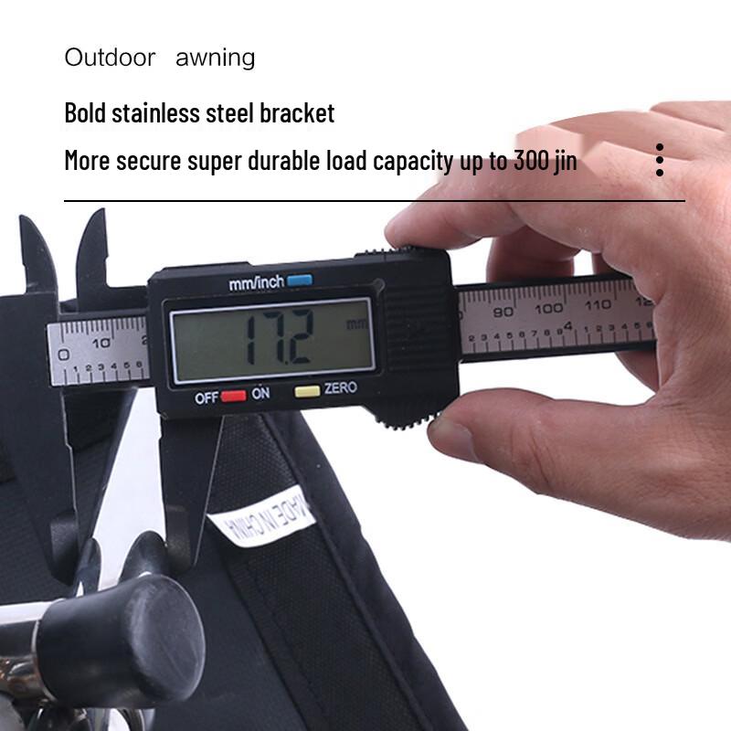 ZISIZ Stainless Steel Outdoor Folding Telescopic Stool