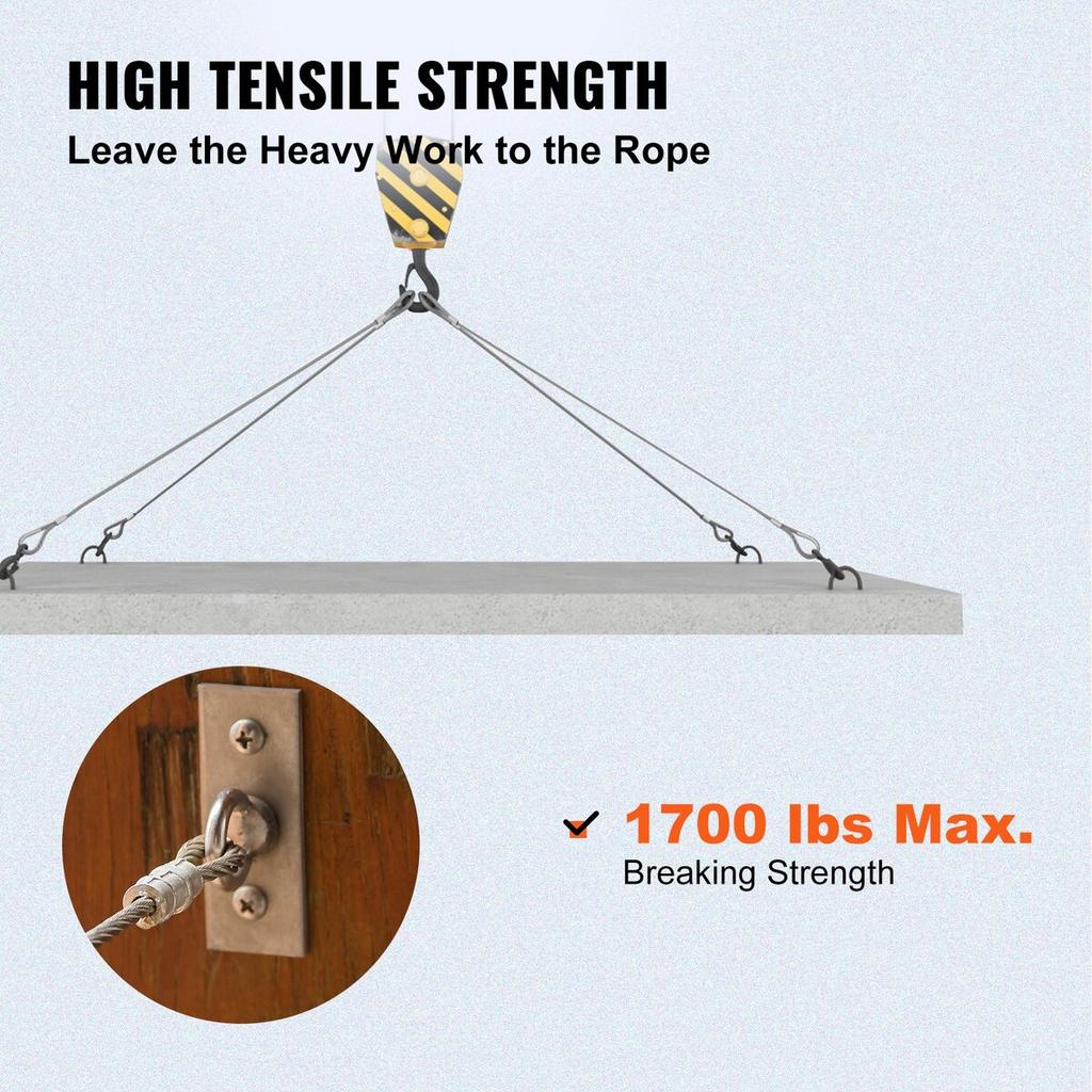 T316 Stainless Steel Cable 1/8" 7x7 Steel Wire Rope Cable 500FT Cable Railing Transport Wire Rope Cable for Railing Decking DIY Balustrade