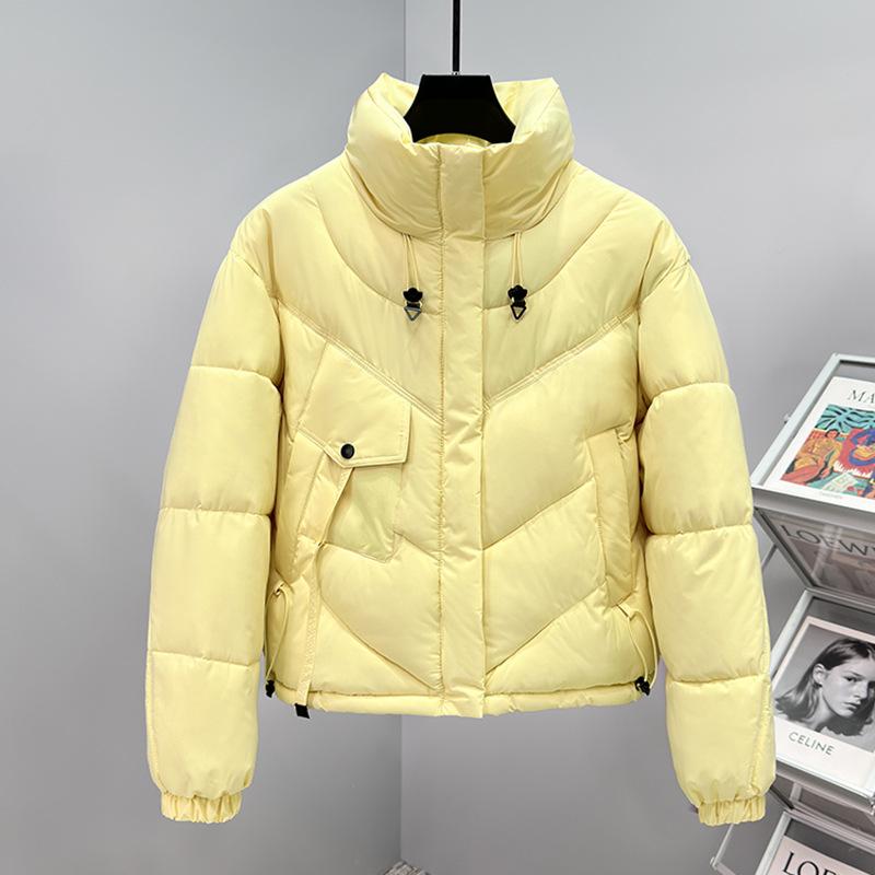 Winter 2025 new cotton-padded jacket women's Korean version of cotton-padded clothing loose small thickened jacket stand-up collar cotton-padded