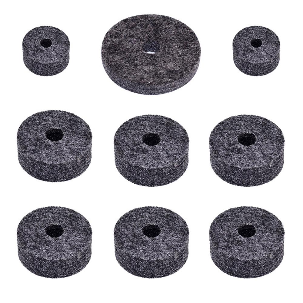 Set de accesorii pentru tobe 18 buc. Set de pâslă de schimb pentru tobe negre Accesorii pentru instrumente muzicale