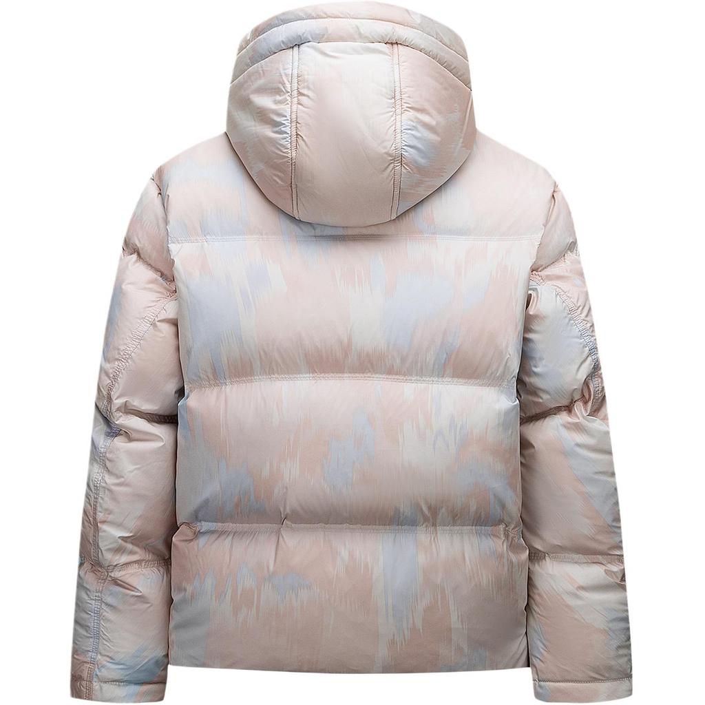 Anta Comfortable Simple Full Print Loose Casual Zip Hooded Down Jacket Women Outerwear 162547940-1
