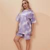 Letter Two-piece Tracksuit Large Size Summer Loose Suit Short Sleeve T-shirt Shorts  Female