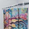 Vintage Style Red Skirt Bath Curtain Fashion Watercolor Print Umbrella Lady Shower Curtains Decorative Home Textile Waterproof F