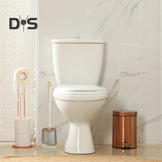 Toilettenbürste mit Halter, Toilettenbürsten aus Kunststoff, Badezimmer-Toilettenbürsten, feiner Bürstenkopf, verlängerter Griff, wandmontierbare Toilettenschüsselbürste