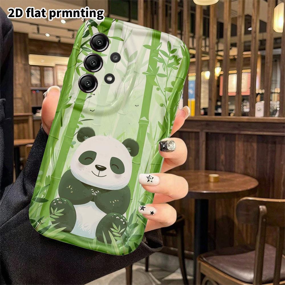 Phone Case: 2D Flat Samsung Galaxy A34 A35 S20 S22 S21 FE Plus Ultra Protective Case, Meditating Panda, Christmas Halloween Holiday Gift