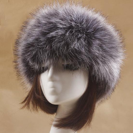 Women Autumn Winter Faux Fur Thickened Hat Outdoor Cold-proof Warm Plush Beanie