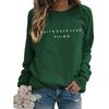 Women's Crew Neck Long Sleeve Loose Fit Sweatshirt Casual Letter Graphic Pullover