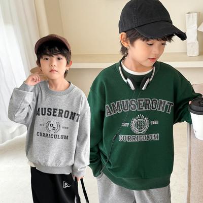 Spring and Autumn Boys' New Korean Style Trendy Letter Sweatshirt