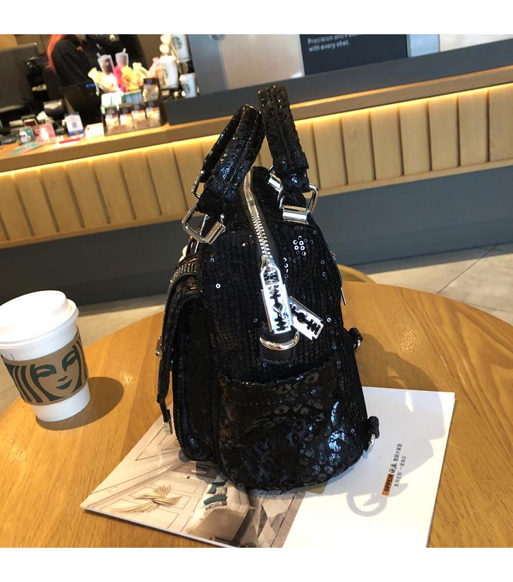2023 Damenmode, Mehrzweck-Handtasche und Rucksack mit Pailletten – trendige Umhängetasche im koreanischen Stil