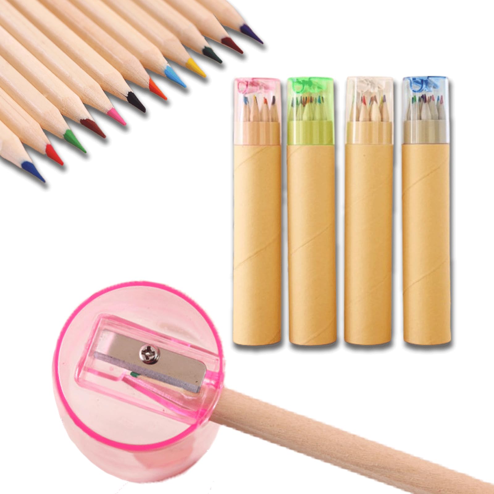 

Colored Pencils sets 12 colors with pencil sharpener [4 (48 pieces)]