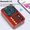Mini Portable DSP Radio LED Display Radios Receiver Rechargeable Bluetooth Speaker Music Box Support Recording TF USB Sleep Time