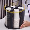 360° Rotation Storage Rack Disposable Cup And Lid Holder Coffee Cup Storage Dispenser Multifunctional Cup Organizers For Kitchen