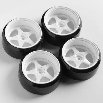 MRC Großdurchmesser Reifen & Rad Typ 2 Weiß Reve D 5,5mm Mutternsatz