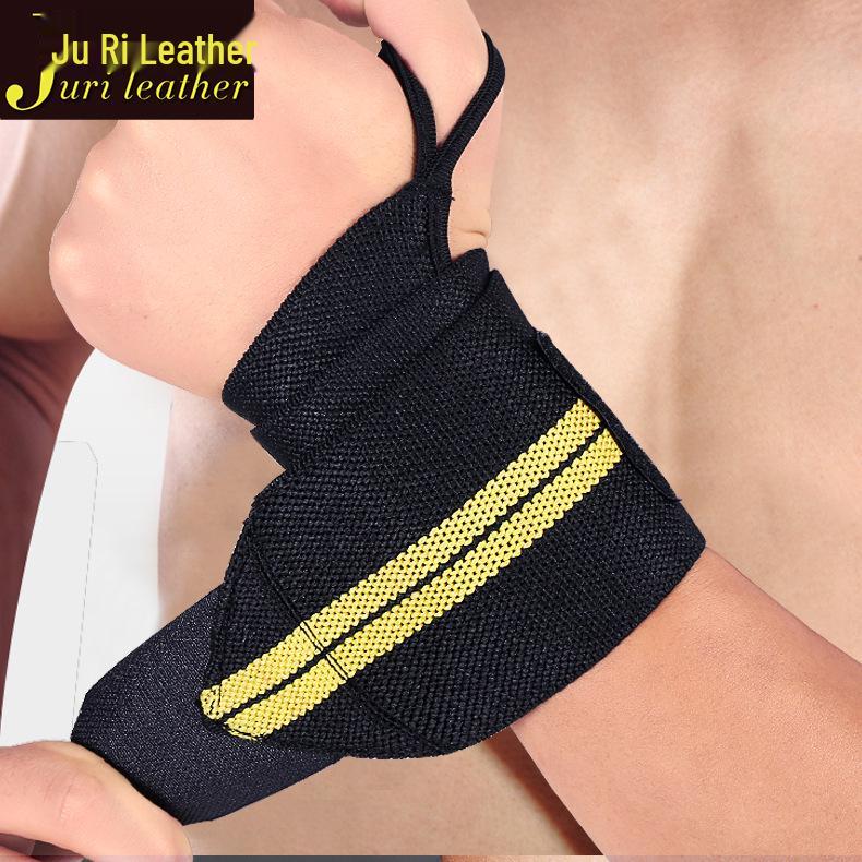 Men's Weightlifting Wrist Strap with Buckle - Anti-slip Sports Brace for Fitness and Badminton