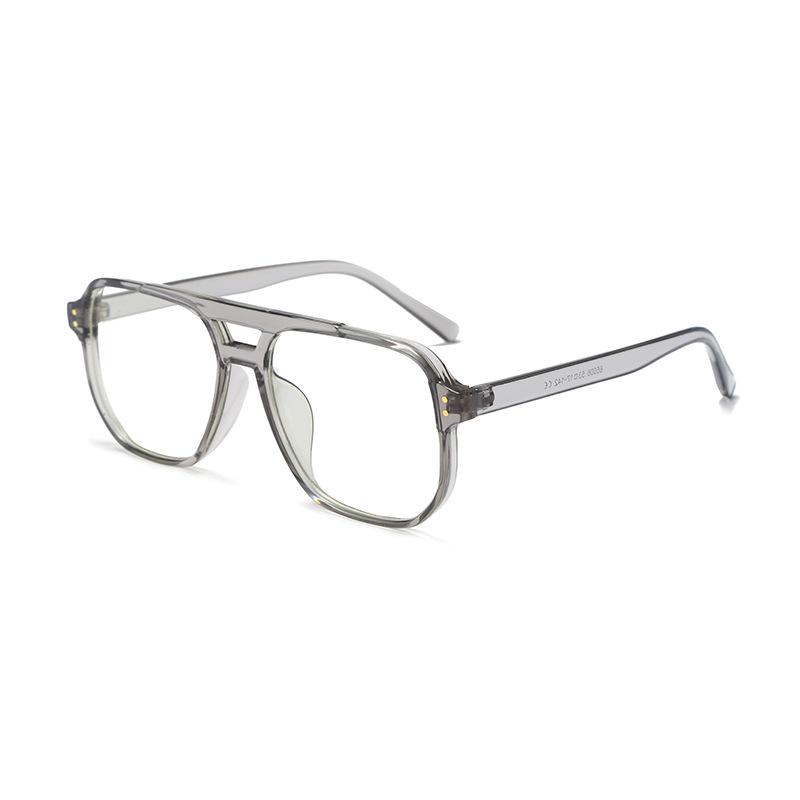 Optical Mirror Men'S Retro Anti-Blue Glasses Large Frame Double Beam Glasses Frame Can Be Equipped With Myopia