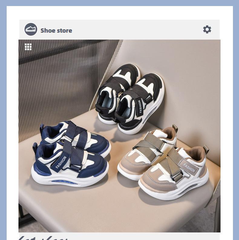 Children's sneakers boys spring and autumn new boys bread shoes board shoes men's cool handsome girls shoes white shoes