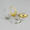 925 Sterling Silver Earrings For Women Trendy Gold Color Geometric Earring Jewelry Prevent Allergy Party Accessories Gift