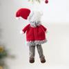 Cute Bear Doll Ornaments Fabric Animal Pendants Christmas Tree Hanging Ornaments Christmas Gift Doll Decorations