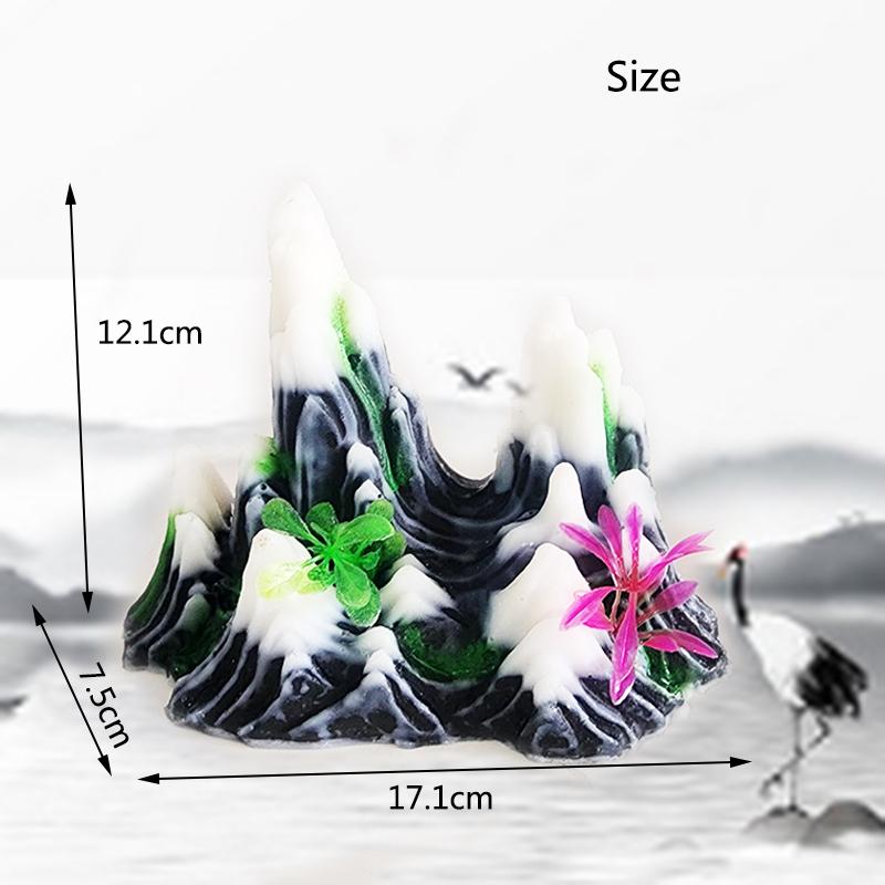 Živicová akváriová skalnatá hora dekorácia umelý výhľad skala jaskyňa kameň strom ozdoba do akvária potreby pre domáce zvieratá domáca dekorácia