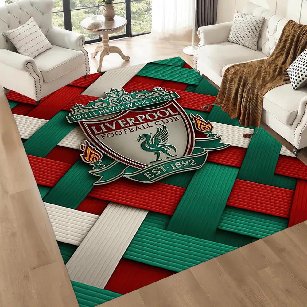Liverpool Football Club Area Rug Design For Game Room Dormitory Balcony Foyer Antislip Carpet Office Home Decor Wedding Party Gift