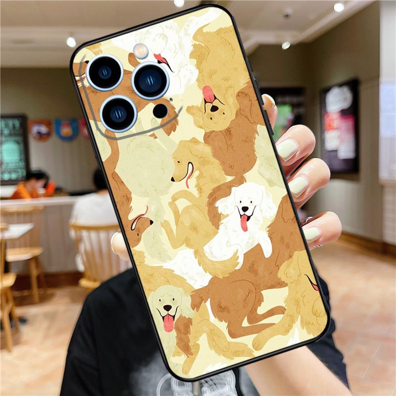 

Golden Retriever Dog Case For iPhone 17 16 14 13 12 11 15 Pro Max Mini Plus 16e 17 Air Bumper Cover Accessories iPhone 13 mini