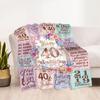 40th Birthday Celebration Quotes Blanket Warmthful Decor Great for Picnics Bed Office All-Season Use Warmthful Decor