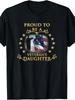 Proud Daughter Thank You Veterans T-Shirt, Casual Crew Neck Short Sleeve T Shirt
