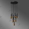 Postmodern Creative Minimalist All Copper Ceiling Chandeliers Over Dining Table Staircase Home Decor Living Room Lamps Black