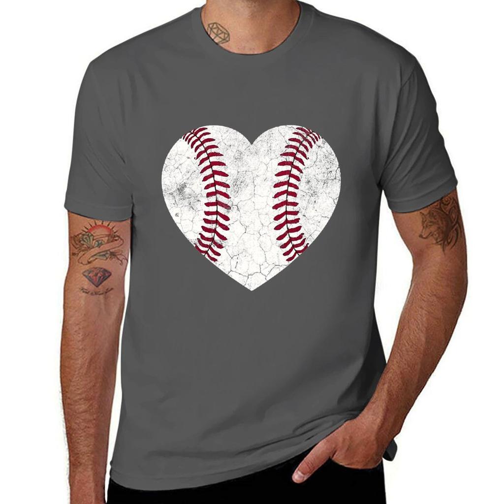Baseball Heart Cute Mom Dad Brother Sister Family Baseball Tshirt Casual Loose Fit Short Sleeve Tshirt
