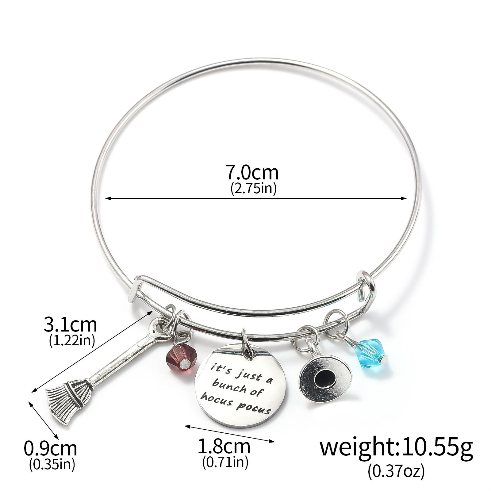 Wicked Charm Bracelets - Rhinestone Crown Witch Hat BFF Friendship Matching Couples Valentine s Day Gifts Jewelry for Fans Party