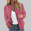 Women Slim Casual Long Sleeve Print Cardigan Zipper Tops Outerwear Shirt Jacket For Women