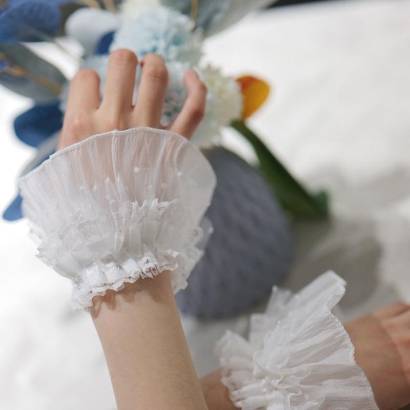 False Lace Cuffs Sweater Decorative Wristband Hoodie Flared Sleeves Detachable