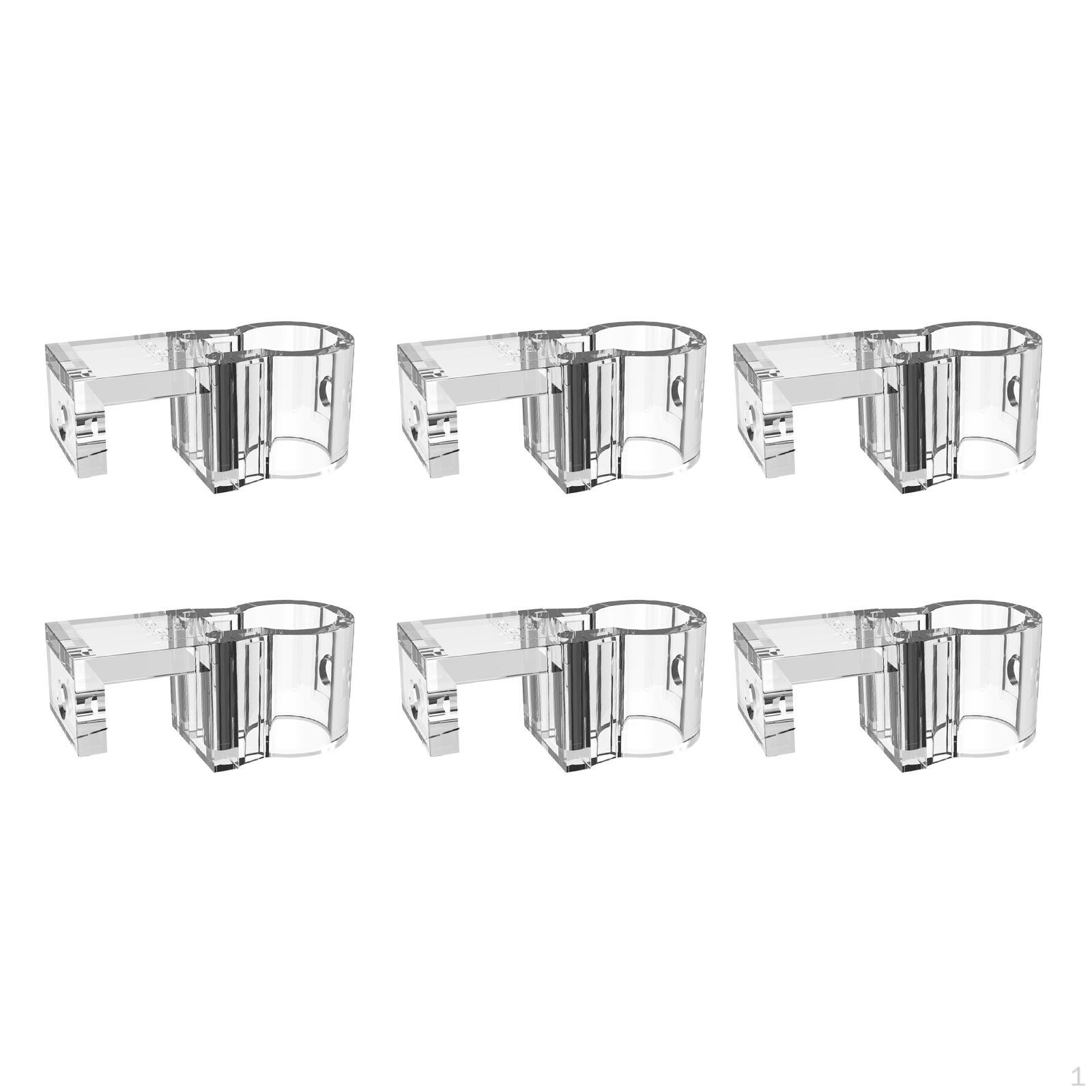 

6x Aquarium Plant Holder,Aquascape Decoration, Clear,Creative,Sturdy,Lightweight on Top of Tank
