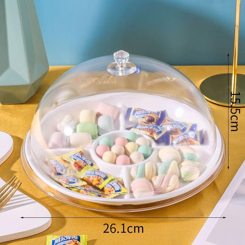 Divided Acrylic Fruit Tasting & Display Tray with Lid