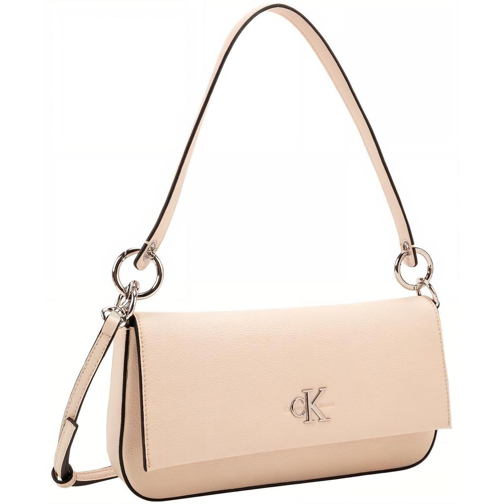 New CALVIN KLEIN Synthetic Material Shoulder Bag Medium Women's Egg Shell Yellow 4K3000G-MTR