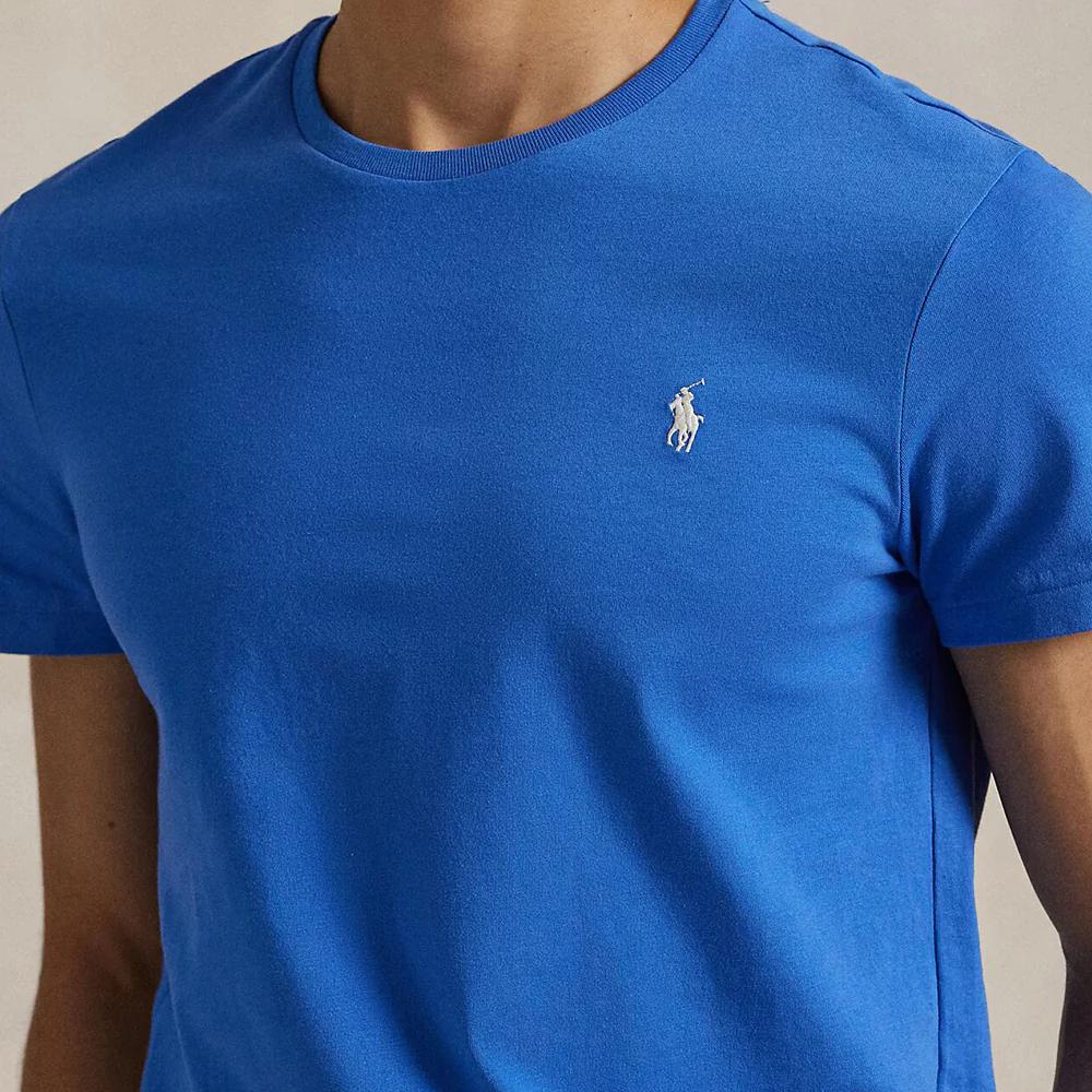 Polo Ralph Lauren Solid Logo Crew Neck Short Sleeve T-Shirt Men tops Blue 710671438-411