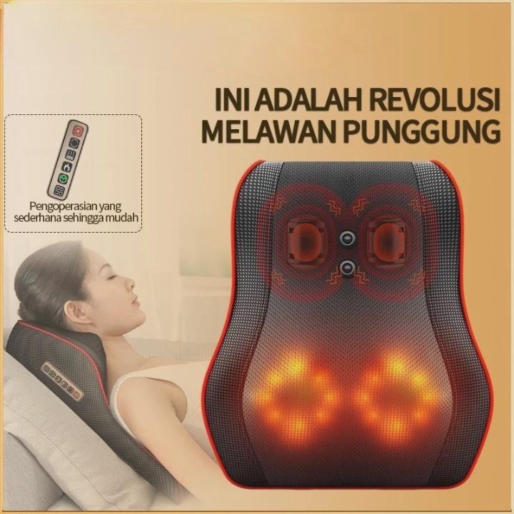 Dual-Use Electric Neck, Shoulder, and Back Massager Pillow for Home and Car