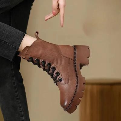 Fashion Mid Calf Shoes Woman Large Size Warm New In Platform Half High Boots for Women Spring 2024 Comfortable and Elegant Boot Y2k Work