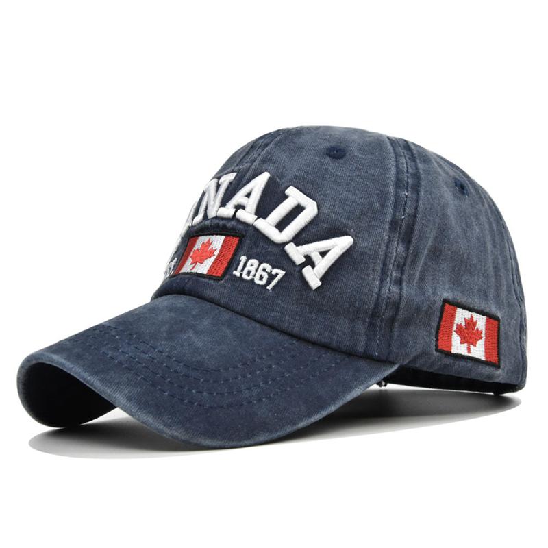 Fashion Canada Baseball Cap Flag Canada Hat Letter Embroidery Baseball Cap Snapback Adjuatable Mens Baseball Caps Gorras