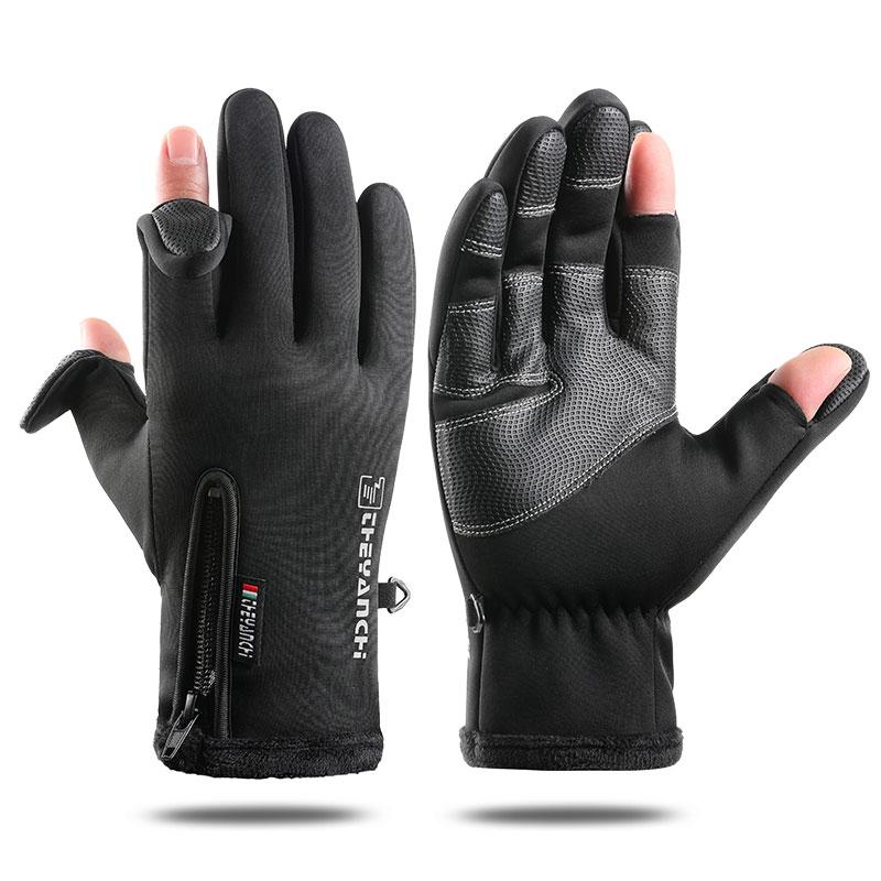 

ZHUOHUA1 Pair Winter Cycling Gloves for Outdoor Sport,Thick Flee Warm Glove for Men&Women-Touch Screen to Hunting-Driving-Skiing XL