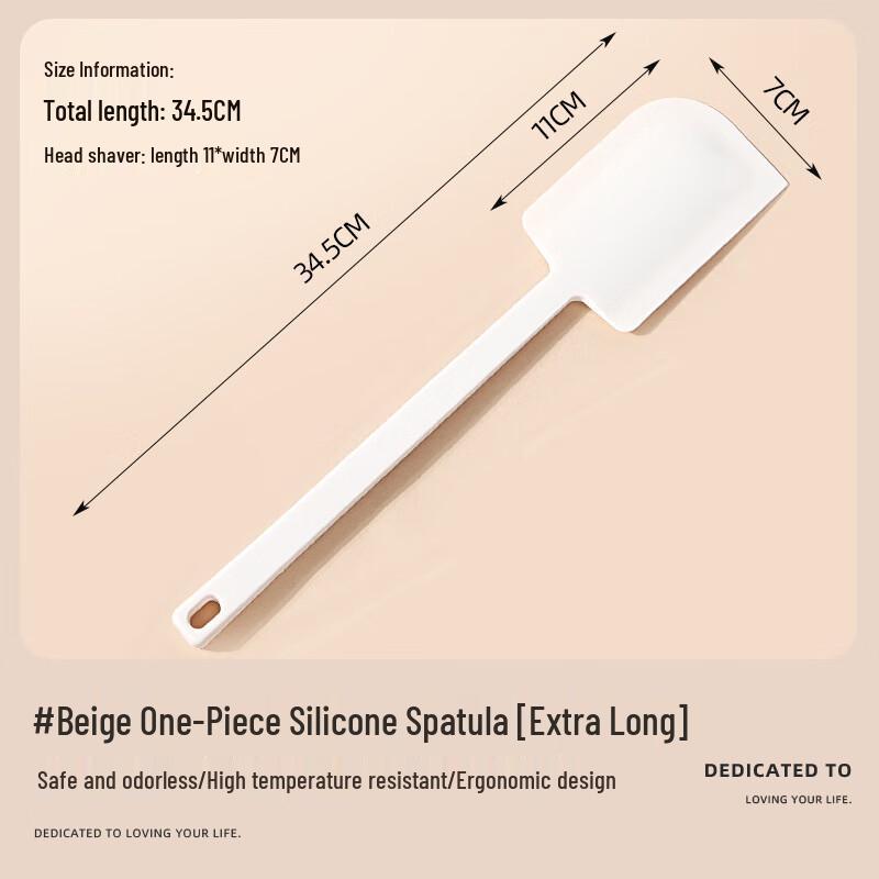 Extended Food-Grade Silicone Spatula Set (3-Pack)