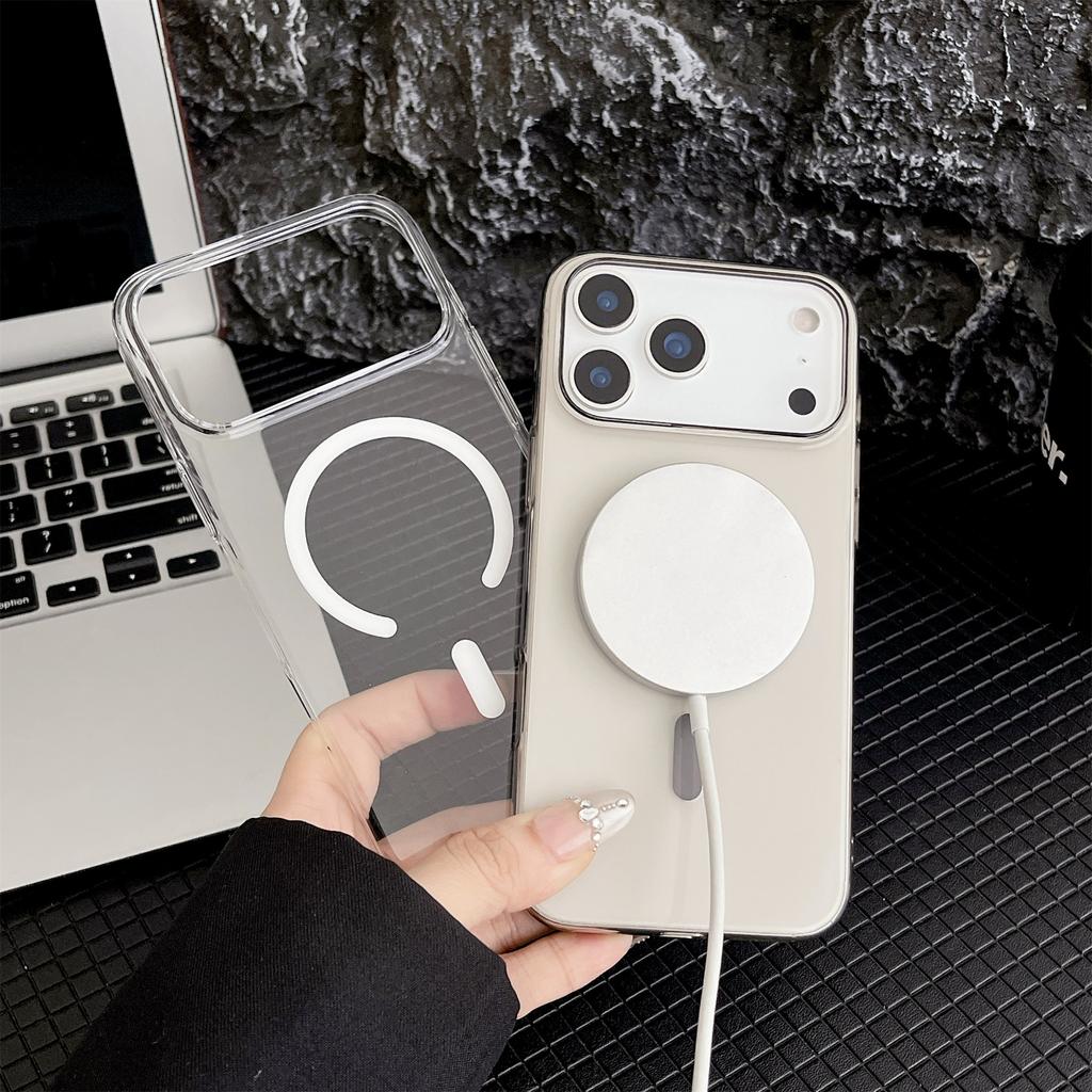 Für iPhone 17 Pro Max Kristallklare Hülle Kompatibel mit MagSafe Harte PC Handyhülle