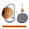 Cozy Rattan Cat Hanging Basket - Washable, Semi-Enclosed, All-Season Cat Bed for Winter Warmth