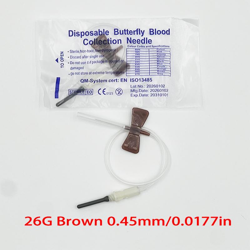 100 pieces/batch, disposable double-wing butterfly blood lancet for pet care rooms, suitable for pet dogs and cats