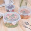 Runde Kühlschrankbox, mikrowellengeeignet: Frischhalte-Bento, Lunchbox, Gefrierdose und Aufbewahrungsbox